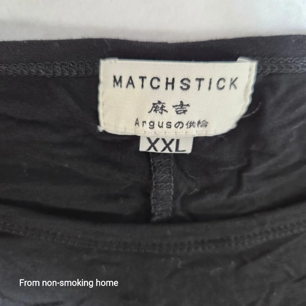 Women's MATCHSTICK Black Long Sleeve Tee Plus Size XXL